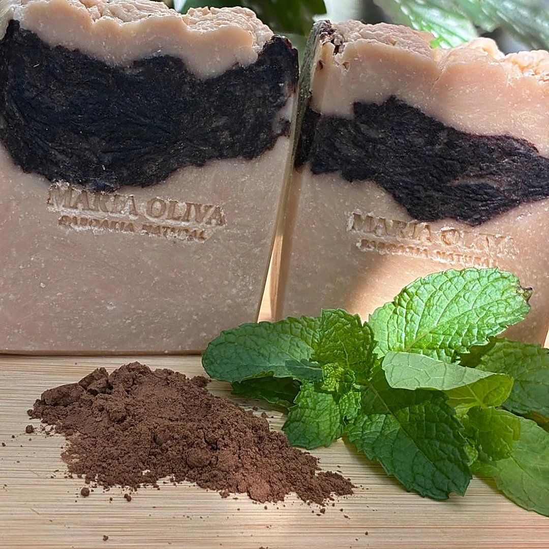 Sabonete Chocomenta Caramelo, Maria Oliva Saboaria Natural