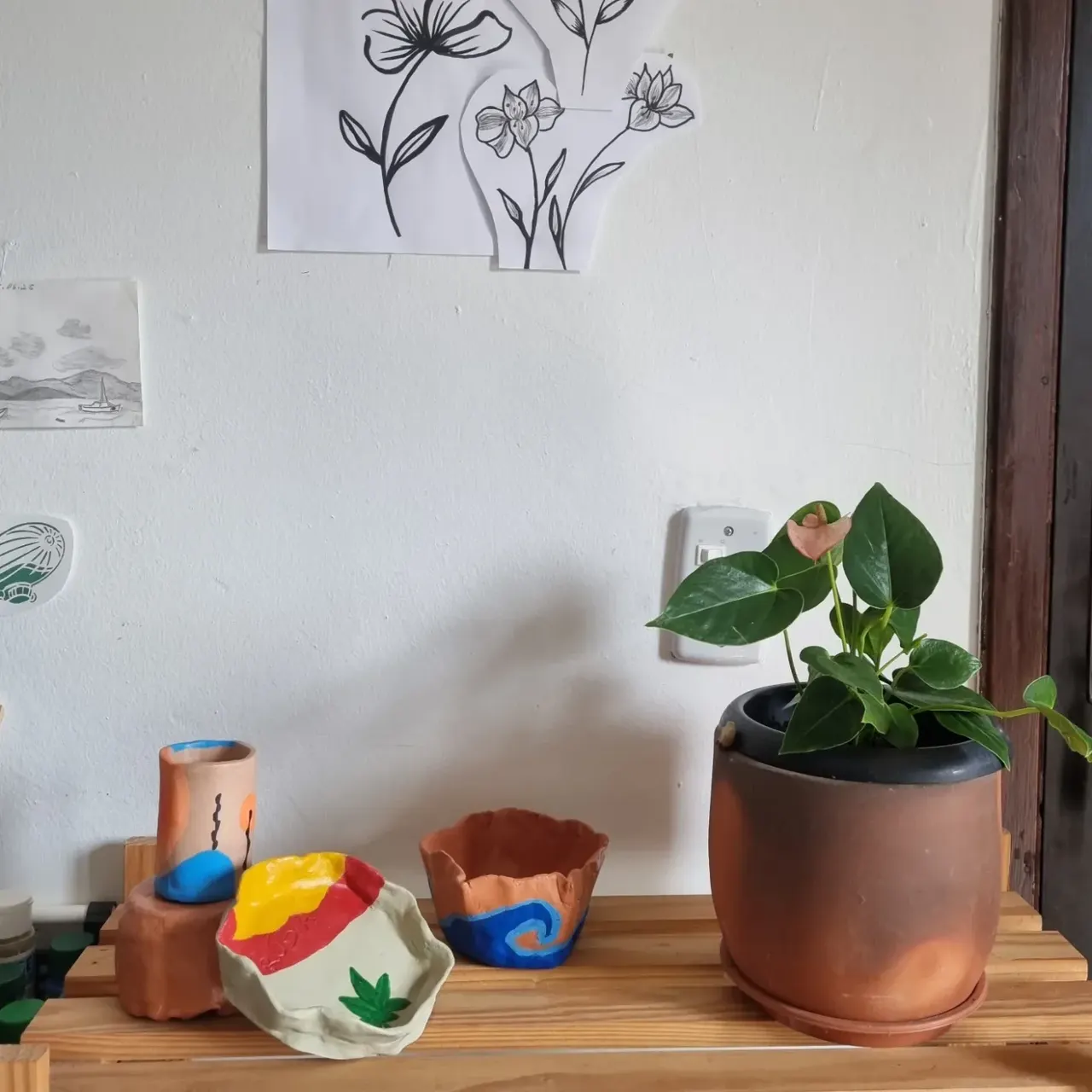 Vivianne, Vasos Alquímicos, cerâmica pintada à mão