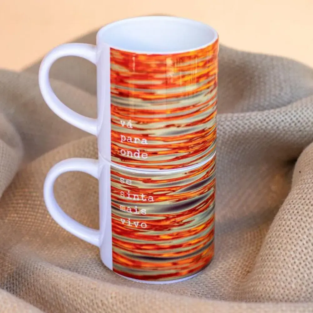 Caneca empilhável, kit com 2