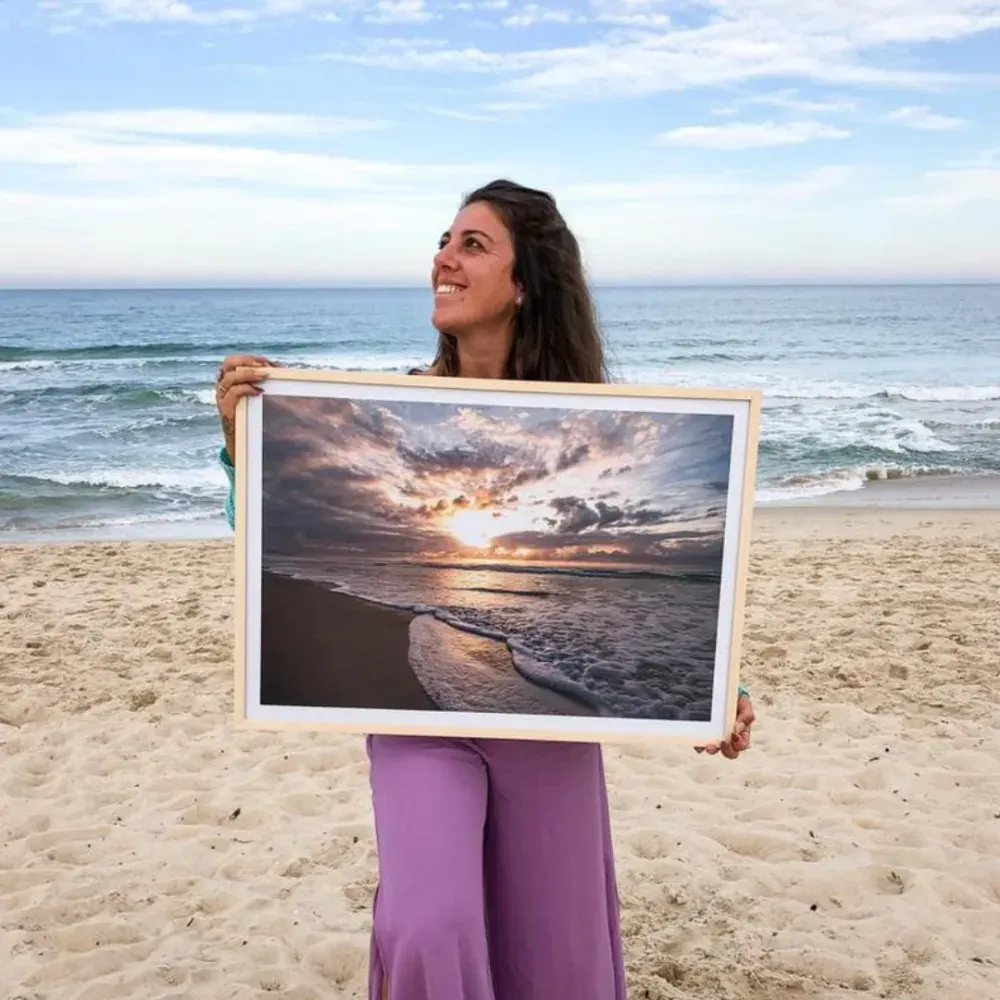 Quadro com moldura, Pôr do sol